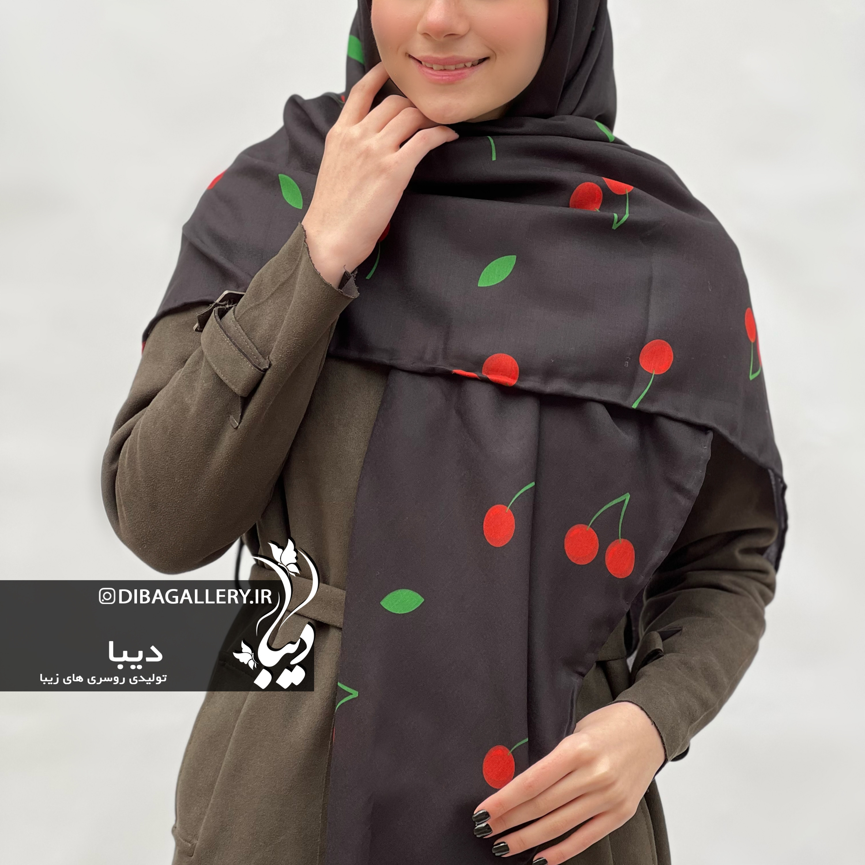 روسری طرح گیلاس 